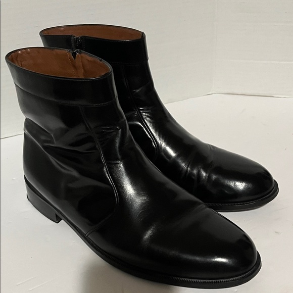 Bostonian Black Leather Men's Boots - Picture 1 of 15
